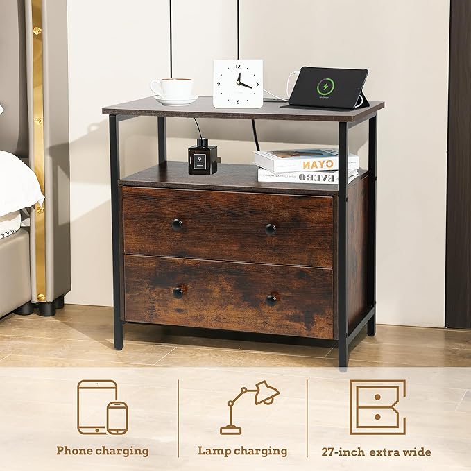 Edbuosy 27 inch Wide Night Stand - Image 4