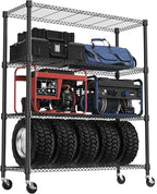 M MZG 4 Tiers Shelf 1400 lbs Steel Storage Shelving Utility Shelving Unit Steel by MEIGAOPLASTICANDMETALHKCOLIMITED