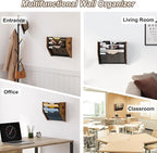 PAG-Mass Hanging Wall Files Organizer, 3 Tier Mail Organizer Wall Mounted - Image 4
