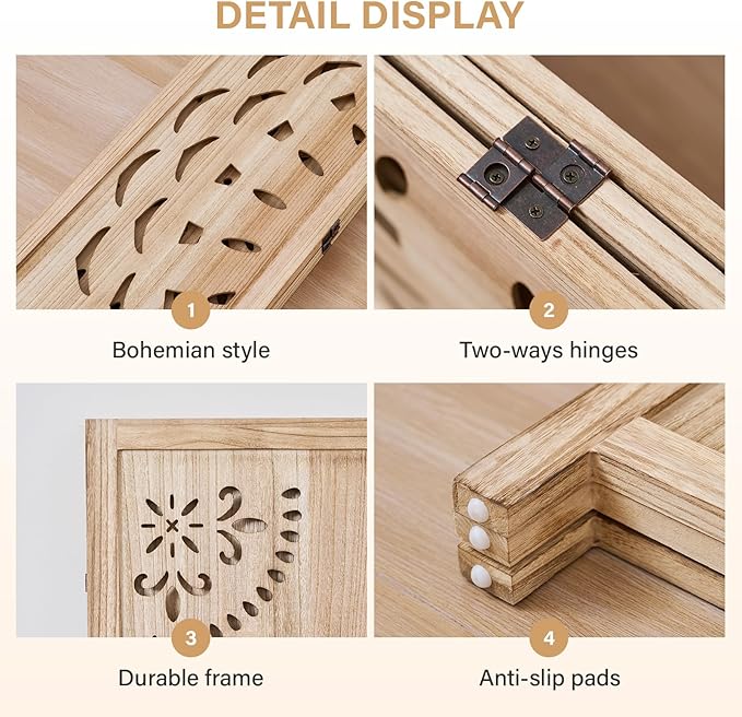66.9Inch Wooden Room Partition - Image 4