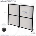 VIVO Modular Wall System, 2 PET Panels, Modern Professional Office Cubicle - Image 3