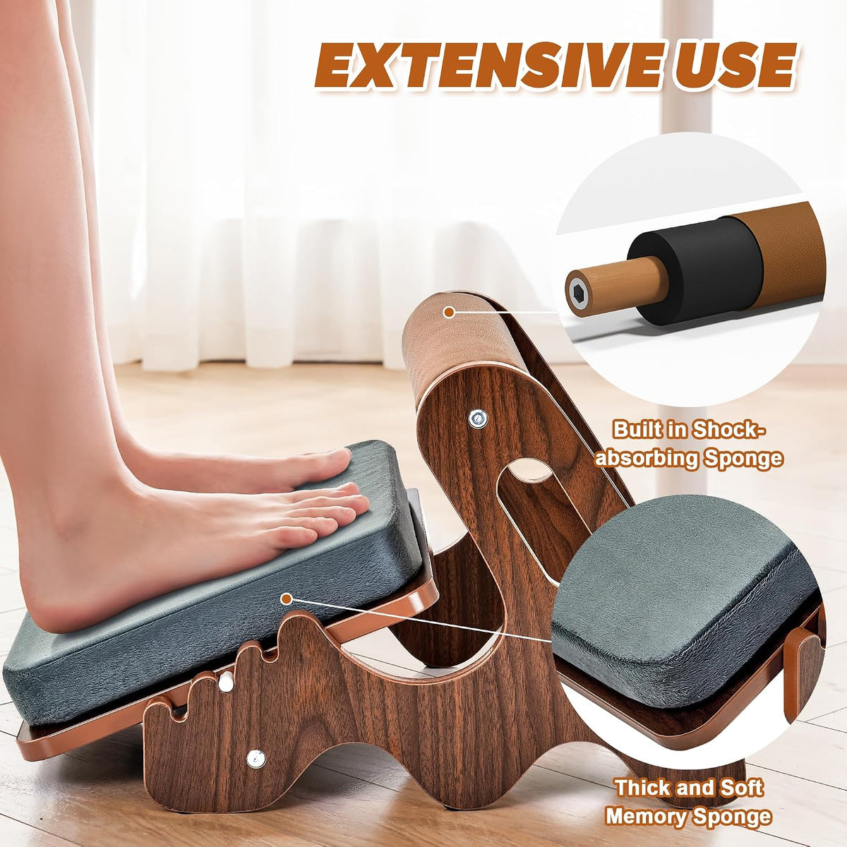 Spacocld Foot Rest for Under Desk at Work- Adjustable Rocking Foot Stool with...