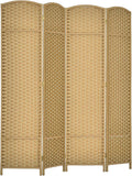 HOMCOM Room Divider, 4 Panel Folding Privacy Screen, 5.6' Tall Freestanding by HOMCOM
