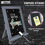 Better Office Products Framed Tabletop Chalkboard Sign, 9.5" x 14", Rustic Wood - Image 7