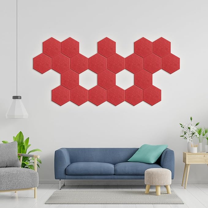 Hexagonal Acoustic Panels-12 Pack High-Density Sound Absorbing Panels - Image 5