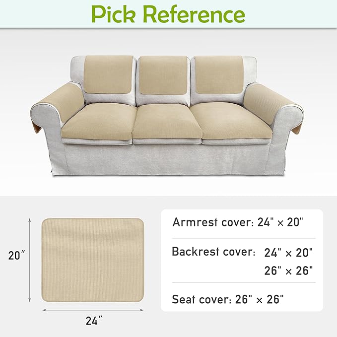 Couch Arm Covers, Waterproof Armrest Cover - Image 6