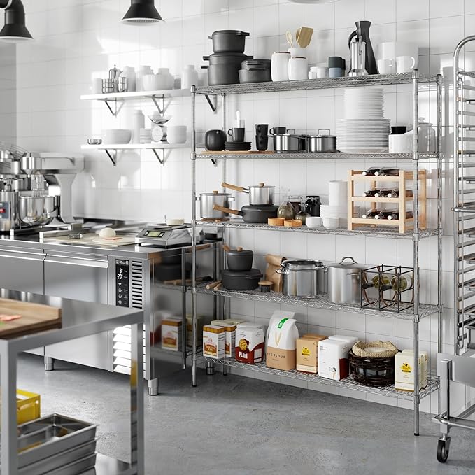 Regal Altair 14" Deep x 60" Wide x 74" Height Wire Shelving Kit | 5-Tier | NSF - Image 6