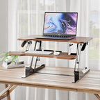 Mount-It! Height Adjustable Standing Desk Converter, Compact 30” Wide Tabletop - Image 9