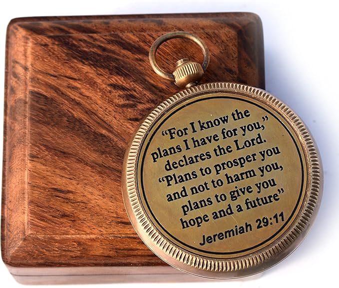 For I Know The Plans I Have For You, Jeremiah 29:11, Solid Brass Directional - Image 5