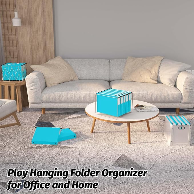 Shutex Extra Capacity Plastic Hanging File Folders, 12 Pack Reinforced - Image 7