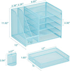 Marbrasse Desk Organizer with File Holder, 5-Tier Paper Letter Tray Organizer - Image 6
