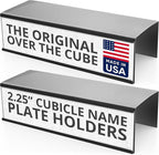 The Original Over the Cube – Quality Aluminum, Changeable Cubicle Nameplate by NapTags