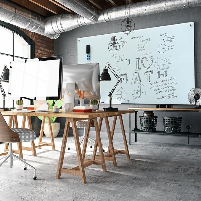Magnetic Glass Dry Erase Board Frameless Wall Mounted White Board 40 * 72 - Image 6