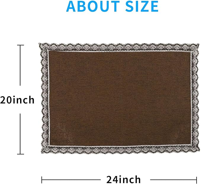 MINJIATEX Couch arm Covers, Non-Slip lace Sofa arm Covers Set of 2 Washable - Image 6