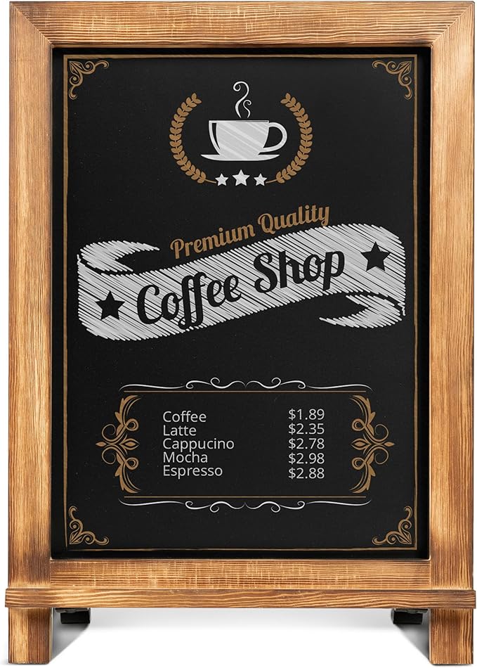 Rustic Torched Tabletop Chalkboard Sign/Hanging Magnetic Wall Chalkboard/Small - Image 7
