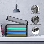 Samstar 4 Pack Stackable Letter Paper Tray, Desk File Organizer Paper Sorter - Image 5