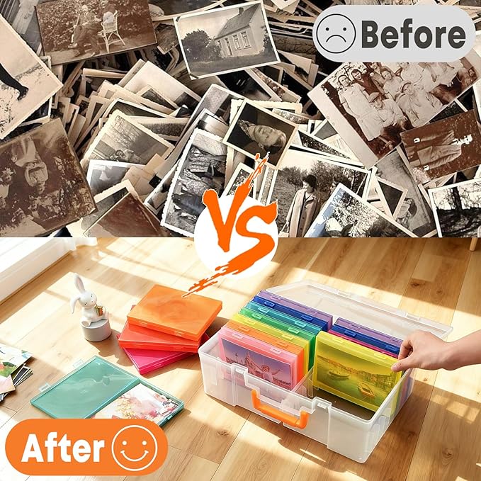 Photo Storage Box 5 x 7 Inches, 18 Inner Photo Cases - Image 8