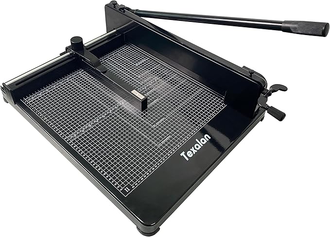 TEXALAN Heavy Duty Guillotine Paper Cutter Black 400 Sheets Stack Paper Trimmer - Image 4