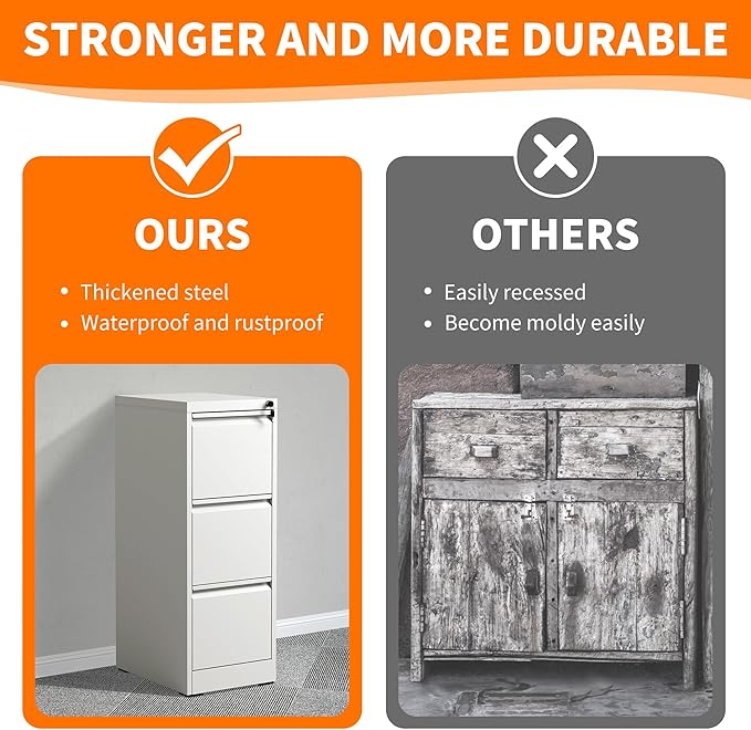 OPTYMIRA 3 Drawer File Cabinet - Image 6