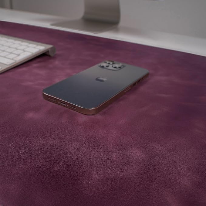 Node Leather Calfskin Leather Desk Pad – Executive Office Desk Mat - Image 5