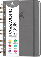 Clever Fox Password Book Spiral – Internet Address & Password Organizer by CleverFox