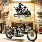 Personalized Motorcycle Metal Sign Custom Biker Name Sign Dirt Bike Wall Decor - Image 2