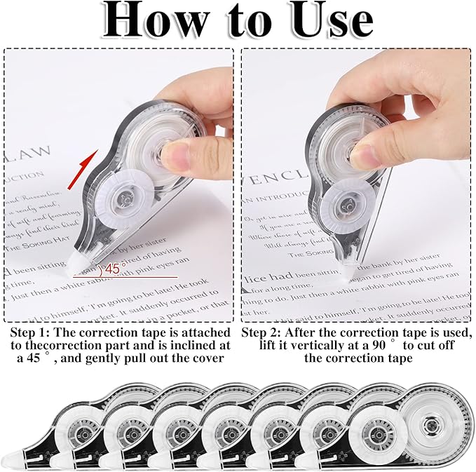 BESARME 12 Pack Correction Tapes, 39 Feet Each Correction Tape Roller - Image 3