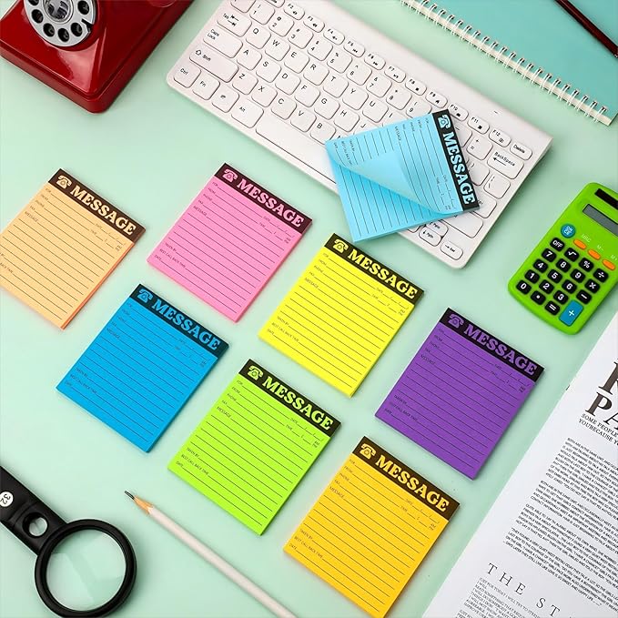 Eaasty Phone Message Pad Phone Message Sticky Notes 4 x 3. 4 Inch Bright Color - Image 5