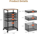 Marbrasse Rolling File Cart - Image 3