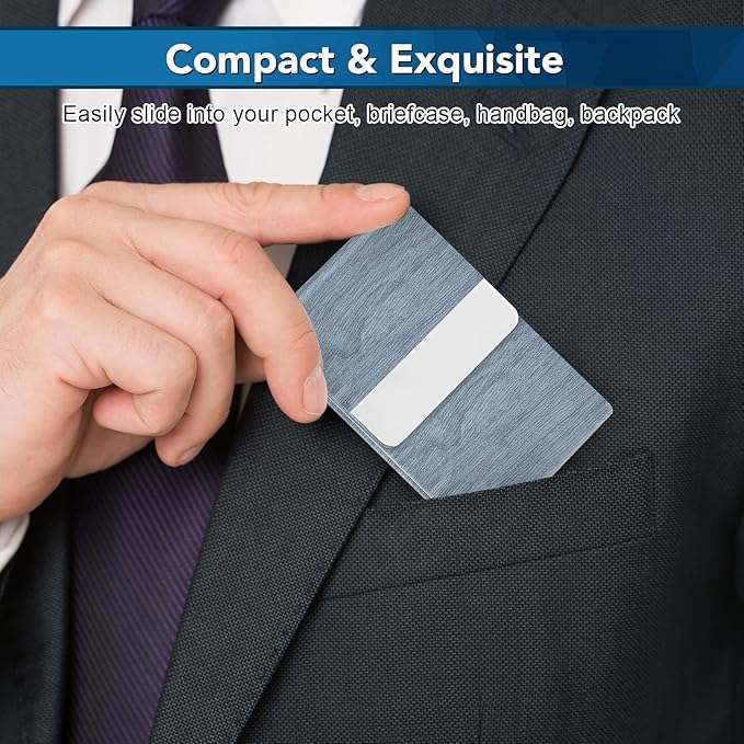 Business Card Holder with Ultra Slim Design, Business Card Case with Premium PU - Image 2