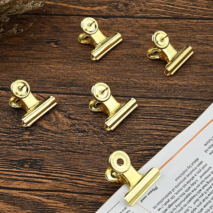 30 Pieces Push Pins Clips Gold Thumb Tacks - Image 5