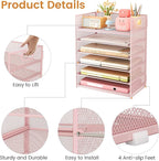 Subekyu 6-Tier Desk Paper Organizer, Desktop File Letter Tray - Image 6