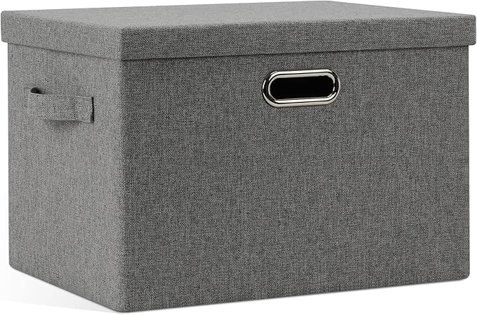 Graciadeco Large 17" 36 Quart Collapsible Stackable Storage Bins by GraciadecoStorage