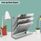 EASEPRES Desk File Organizer Mesh 4-Tier, Hanging Wall Mount Document - Image 5