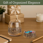 Mie Creations Wooden Desk Organizer Set of 2 Pen Holder, Paper Clip Storage - Image 5