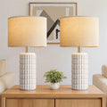 seealle 23" modern ceramic table lamps set of, main product view