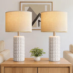 seealle 23" modern ceramic table lamps set of, main product view
