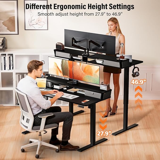 Kingant 48 x 24 Inch Electric Standing Desk - Image 4