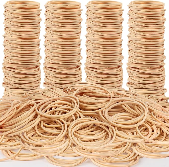 Rubber Bands Office Supplie 1100Pcs Size #16 Rubberbands Light Brown Elastics by Unknown