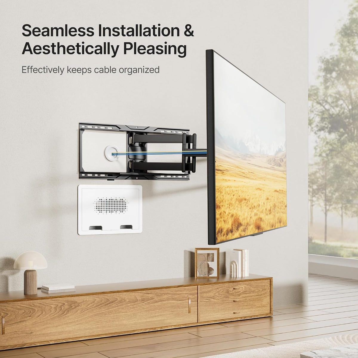 PEGZONE 9" in-Wall Media Box Recessed Outlet Cable Management Kit