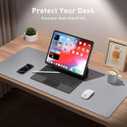 Aothia Leather Desk Pad Protector, Mouse Pad, Office Desk Mat, Non-Slip PU - Image 3