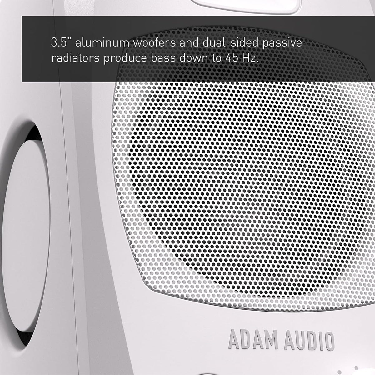 ADAM Audio D3V Active Desktop Studio Monitor Speakers - White