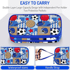 Fitvc Large Pencil Case for Boys, Sports Boys Pencil Pouch for Kids Teens School - Image 3