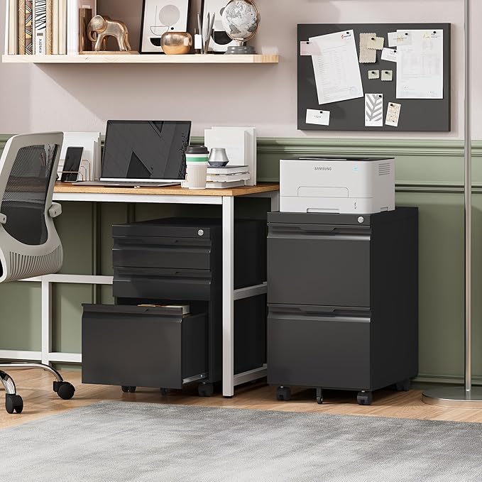 LONGLINK 2 Drawer Mobile File Cabinet - Image 7