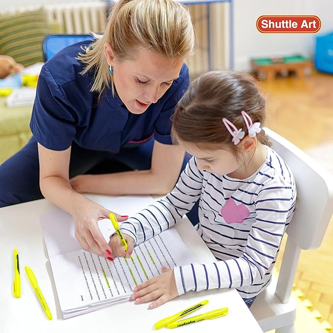 Shuttle Art Yellow Highlighters, 30 Pack Highlighters Bright Colors, Chisel Tip - Image 7