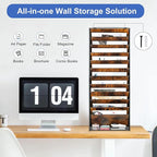 Solinxe 12-Tier Wall File Organizer, Wood Mail Organizer Wall Mounted Paper - Image 2