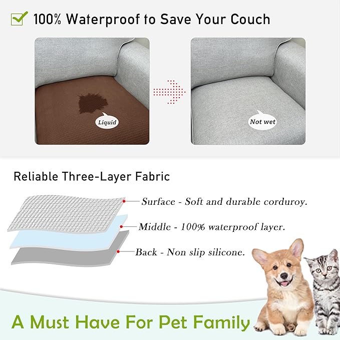 Couch Arm Covers, Sofa Arm Covers, Waterproof Armrest Covers - Image 3