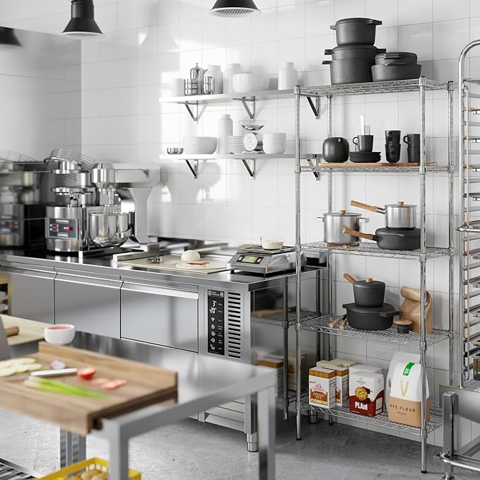 Regal Altair 14" Deep x 30" Wide x 74" Height Wire Shelving Kit | 5-Tier | NSF - Image 6