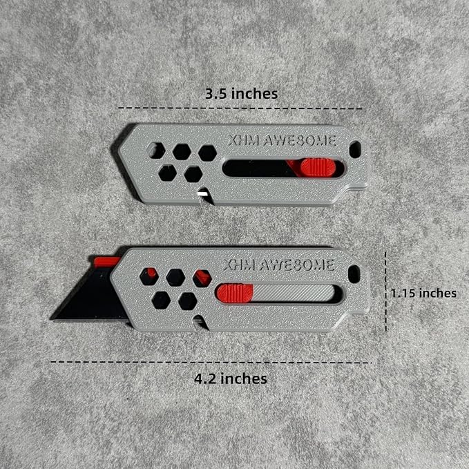 XHM Awesome Small Box Cutter Retractable Blade Ultility Knife, - Image 6
