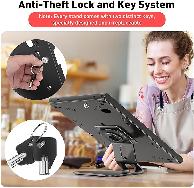 AboveTEK Anti-Theft Tablet Stand – iPad Locking & Security Stand, Countertop & - Image 4